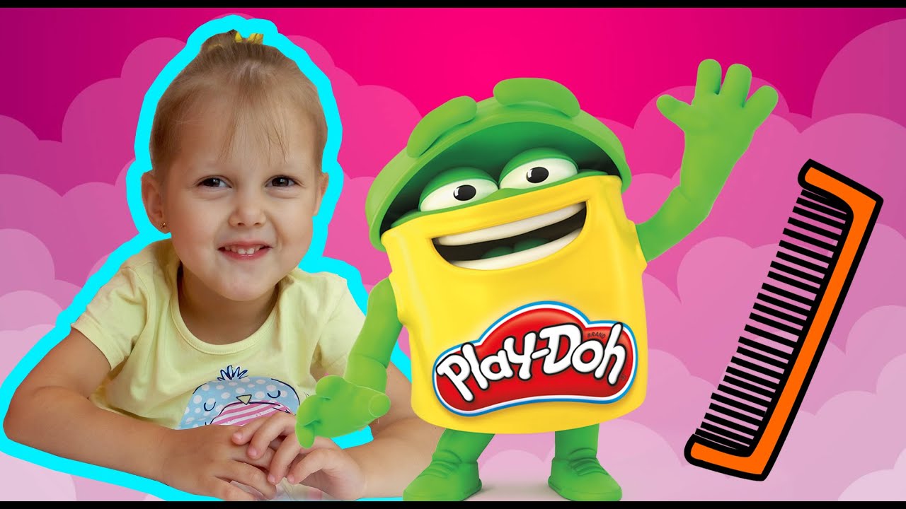 Плей До Сумасшедшие Прически Пластилин Делаем прически из пластилина Play doh Видео для детей