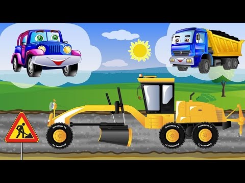 Видео для детей про машинки. Джипик и рабочие машины у новом видео для детей.