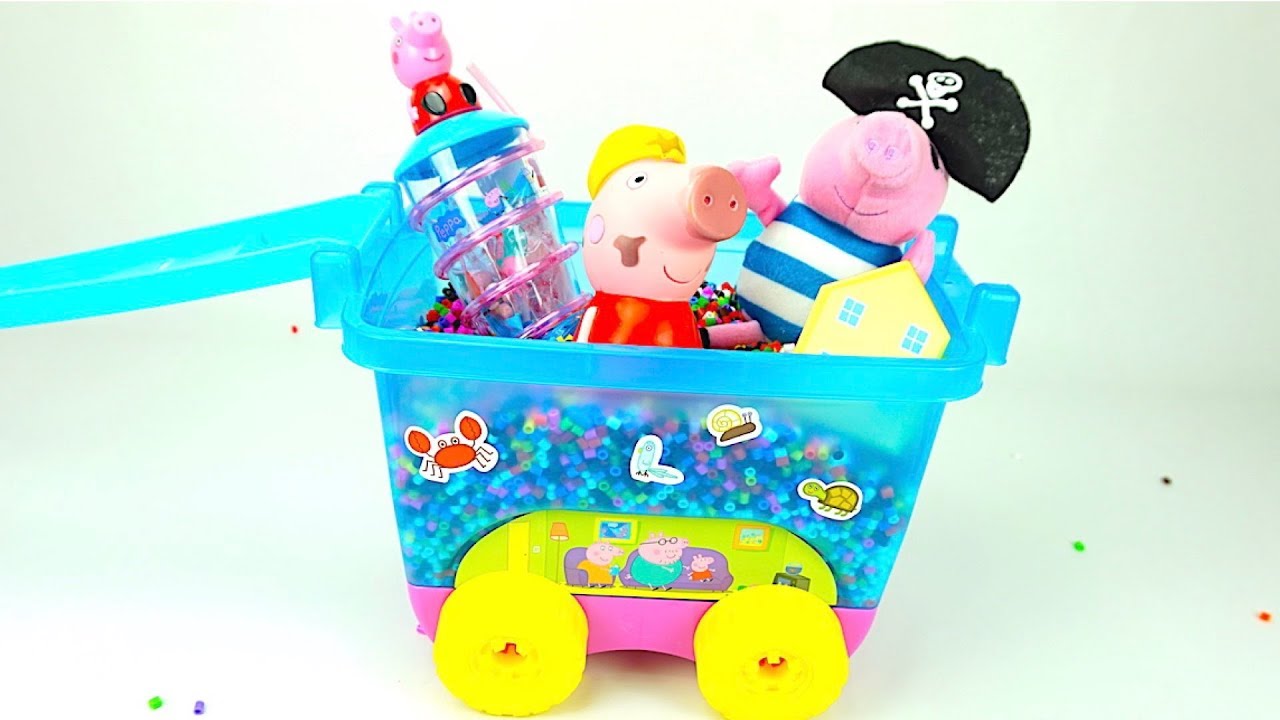 Коробка игрушек и сюрпризов свинка пеппа