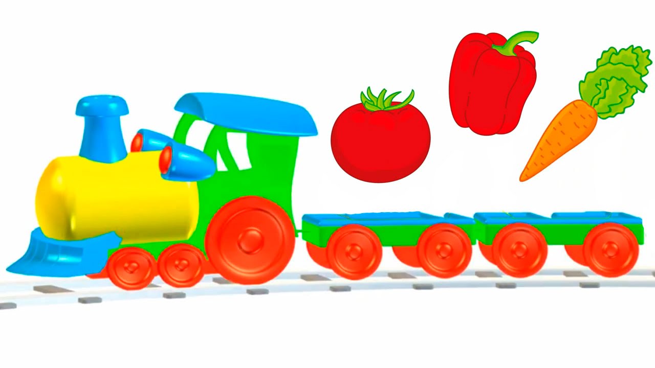 Мультфильм для малышей - Весёлая Школа - Овощи - карточки Домана