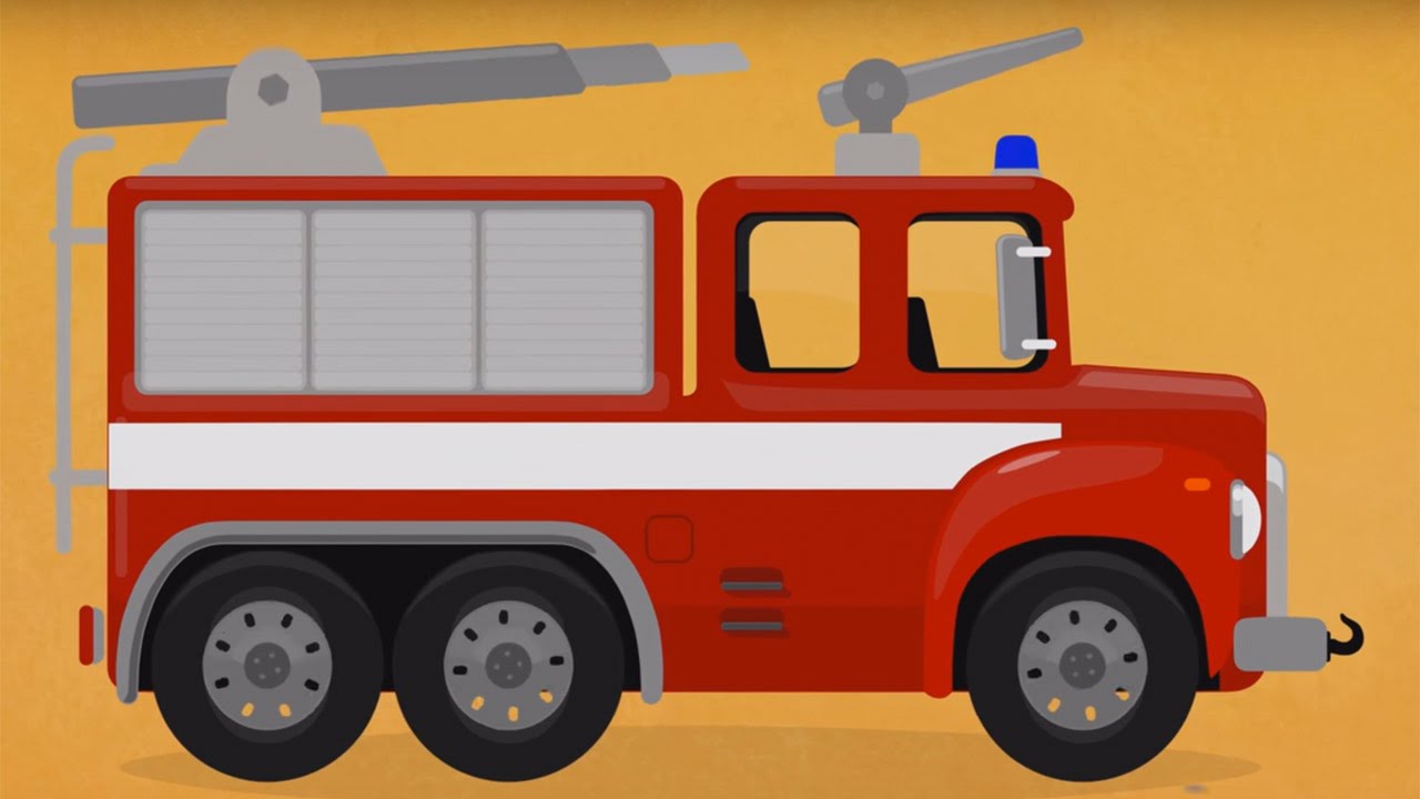 Мультики про машинки - Доктор Машинкова и пожарная машина - раскраска