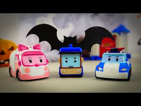 Игрушки Робокар Поли и ХЭЛЛОУИН - Видео для детей