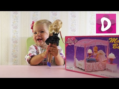 Распаковка набора Кукла Барби. СПАЛЬНЯ БАРБИ Barbie Doll bedroom MEGA BLOKS DIANA SHOW