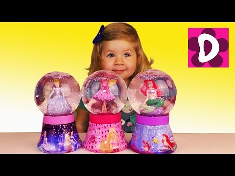 Оброз игрушек Снежные Шары Barbie doll Disney Princess Cinderella and Mermaid Snow globes