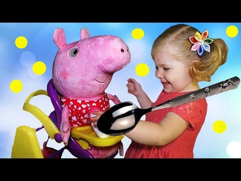 Супер Набор игрушек для Дианы СВИНКА ПЕППА Коляска для Кукол, Стульчик для кормления, Peppa Pig