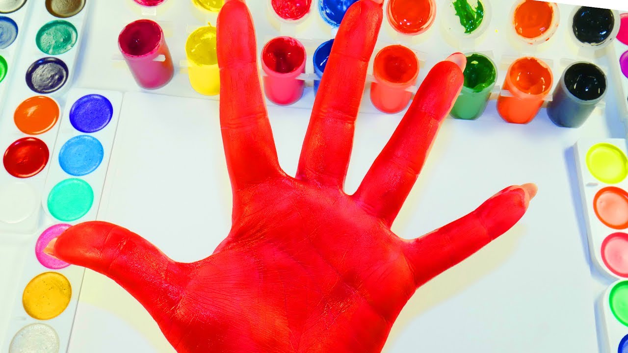 Сборник Учим цвета с веселой песенкой Развивающая песня Про Пальчики Детские Краски Семья пальчиков
