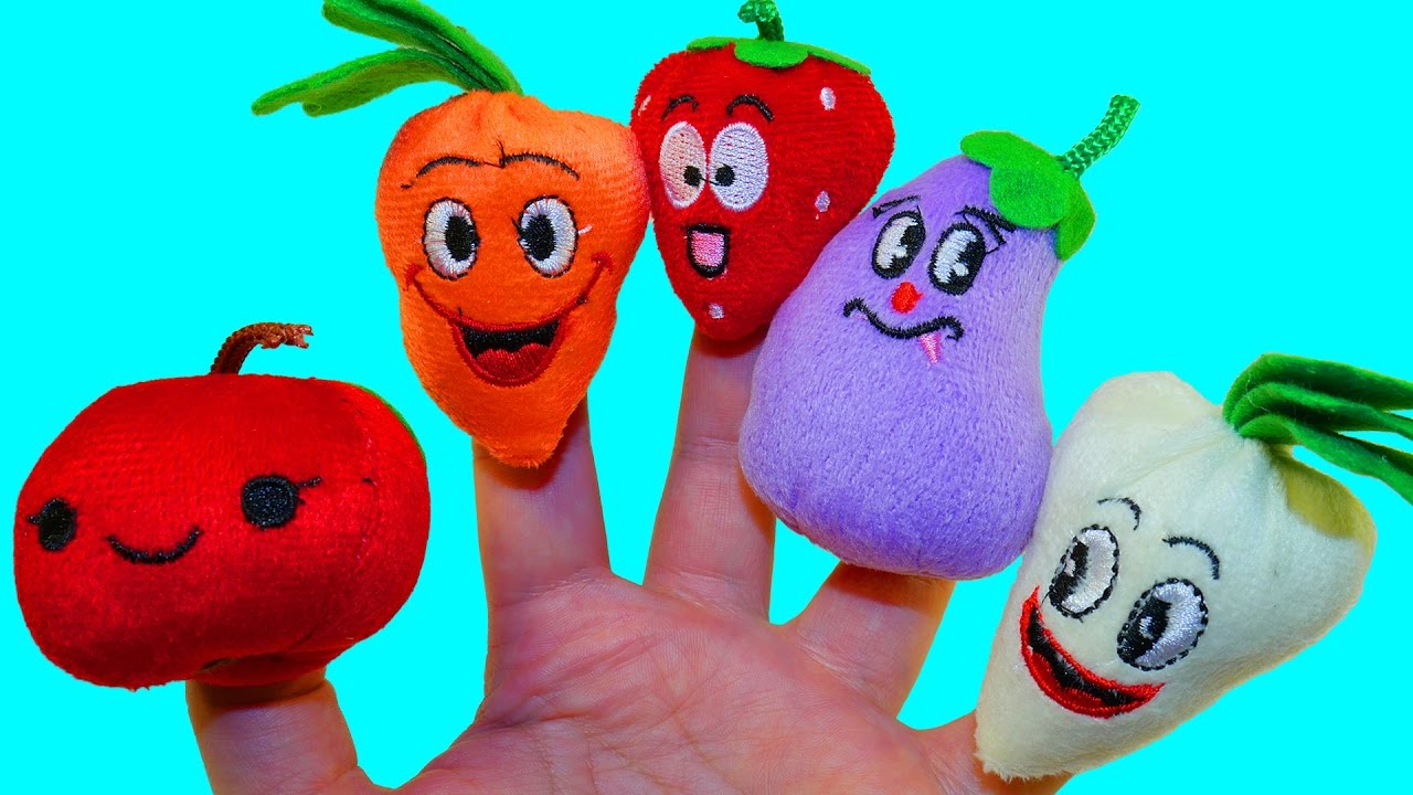 Учим фрукты и овощи Сборник Для самых маленьких Развивающее видео детям Поем песню Семья пальчиков