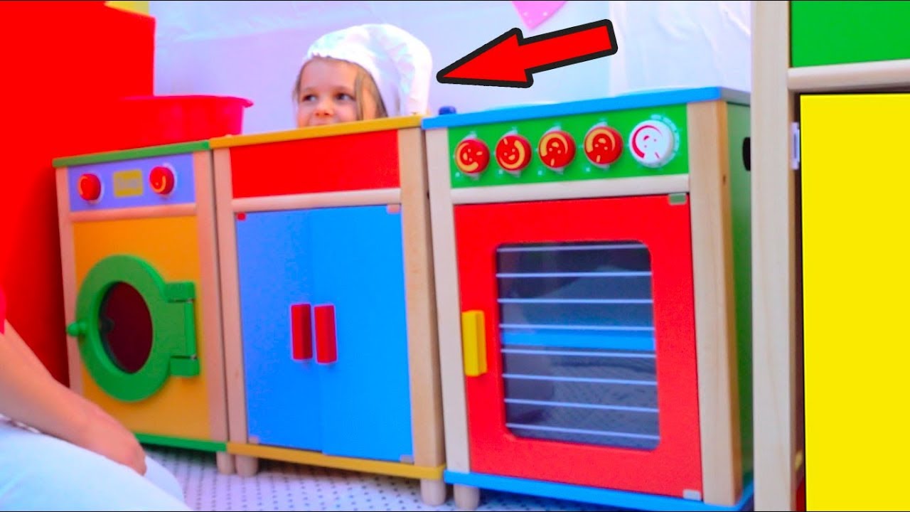 DIY Детский ДоМик РЕСТОРАН с игровой кухней или Pretend Play in DIY Playhouse for children