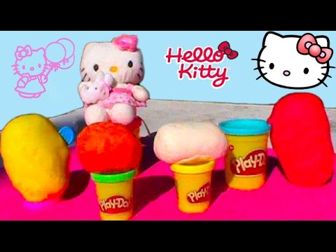 Хелло Китти Яйца сюрприз ПлэйДо Play-Doh тесто игрушки