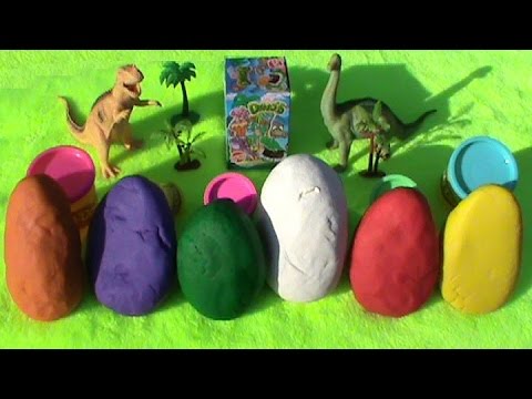 Динозавры игрушки сюрприз ПлэйДо яйца