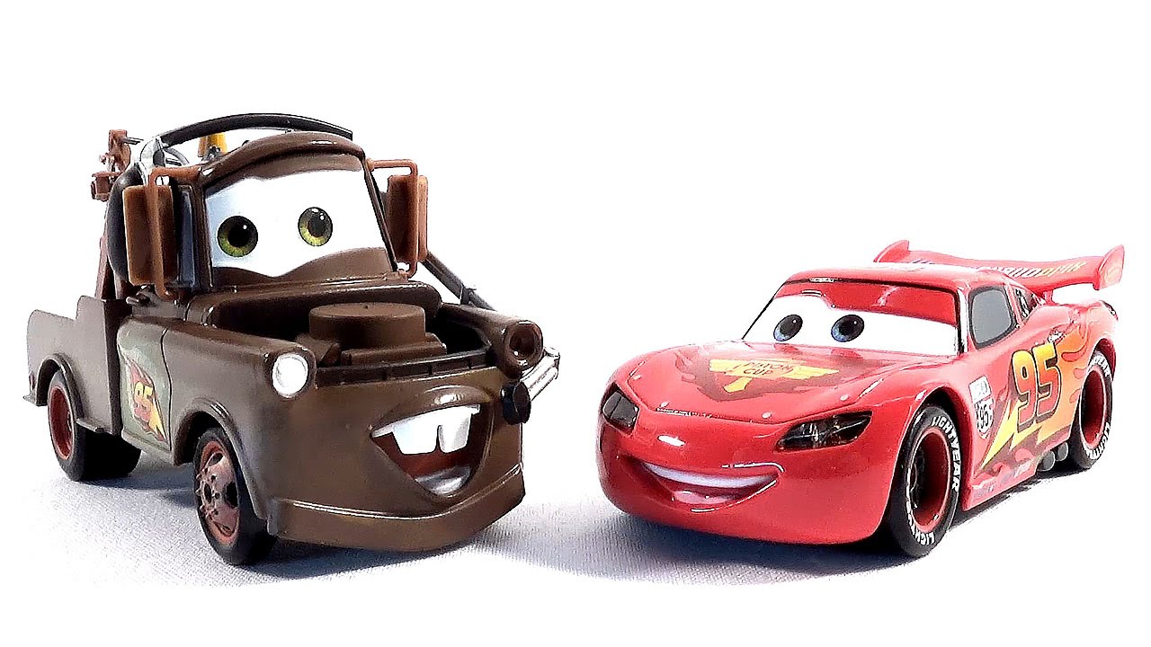 Машинки Тачки Молния Мак Куин и Мэтр играют вместе Lightening McQueen Cars