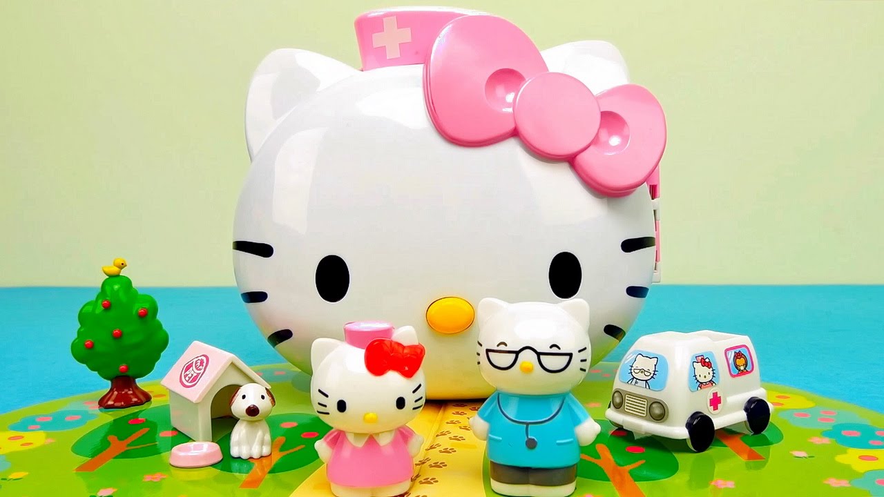 Hello Kitty - Хеллоу Китти и больница для животных - Видео для детей Hello Kitty hospital playset