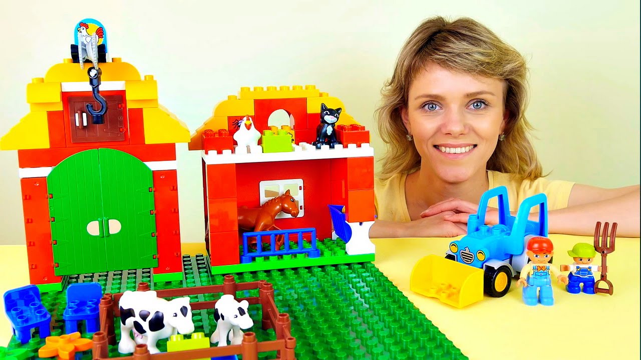 Видео для детей. Собираем конструктор LEGO Ферма. Video for kids and Lego toys