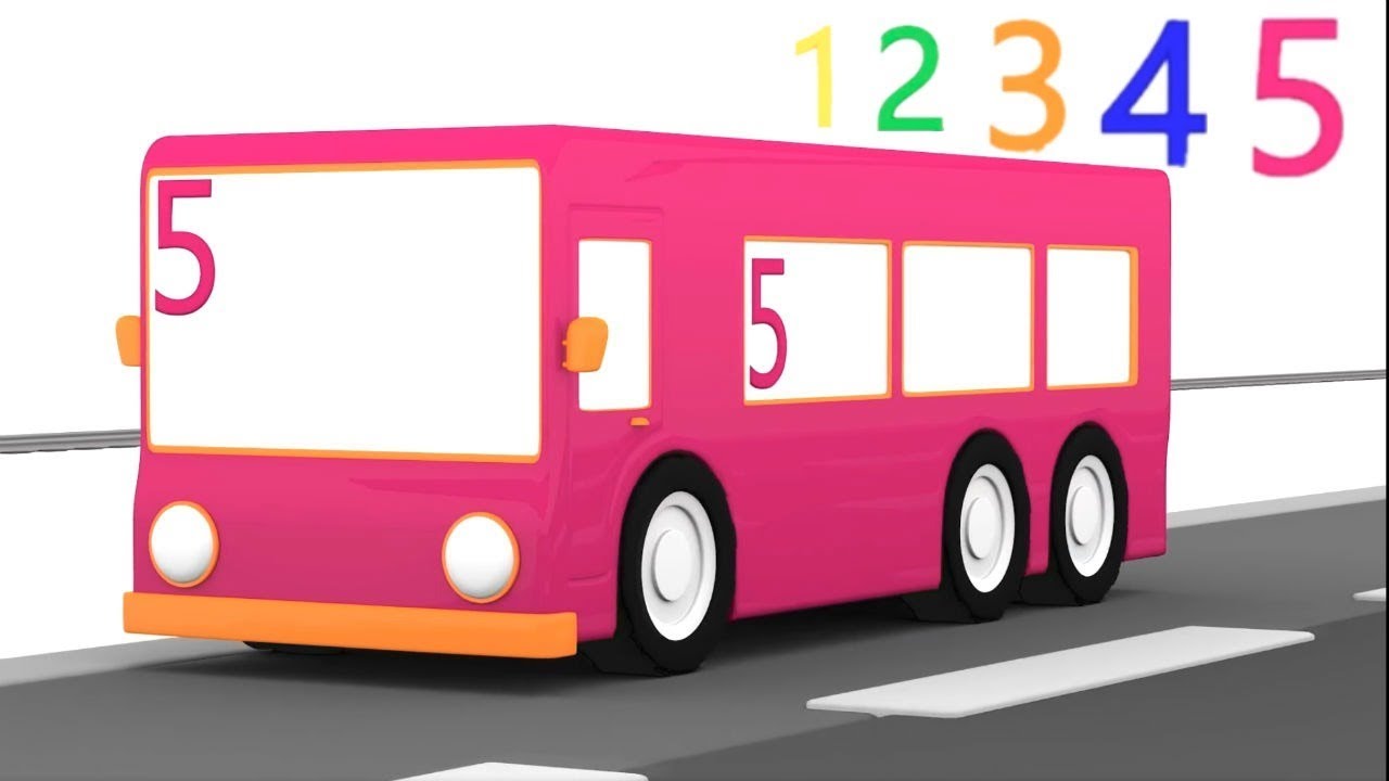 Песни для детей - Автобус №5 - Поем и учимся считать