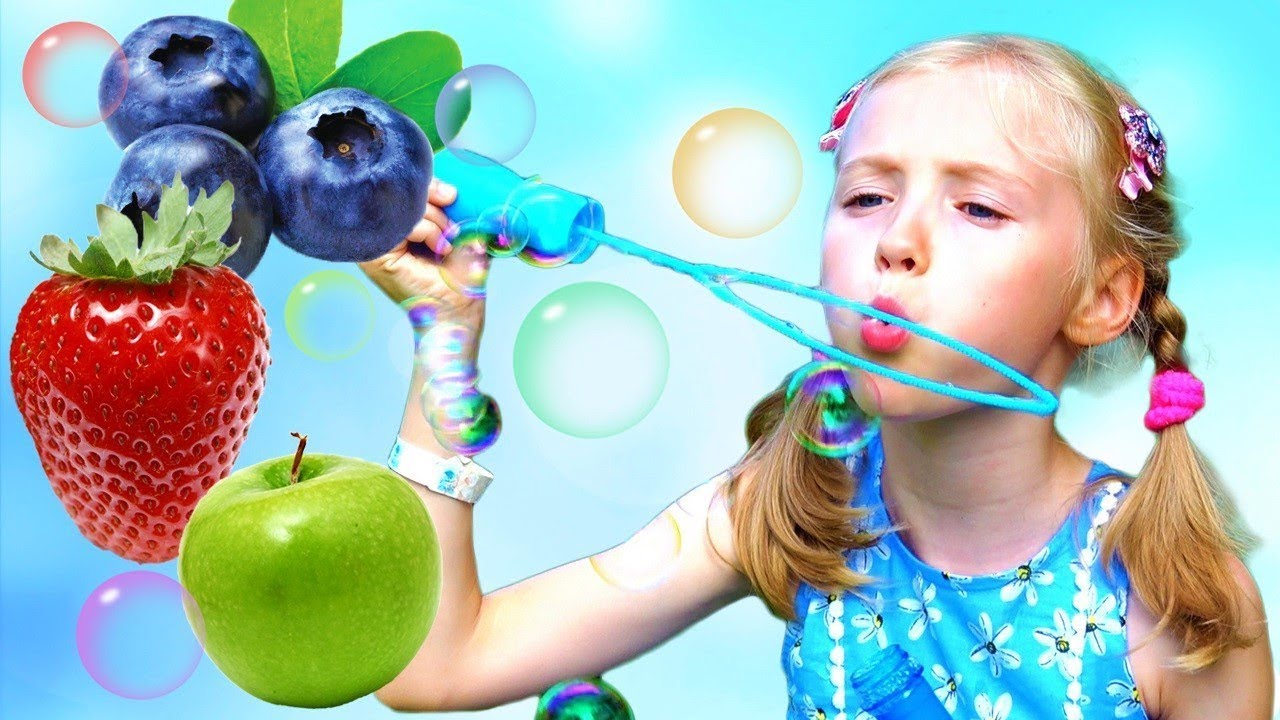 Изучаем Фрукты с Мыльными Пузырями Scentos Bubbles Видео для детей