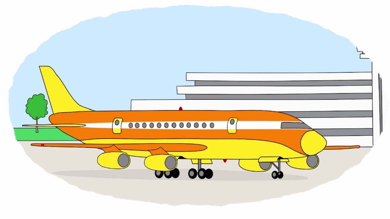 Мультик - Раскраска. Учим Цвета - Воздушный транспорт: самолеты, истребитель, дирижабль, планер