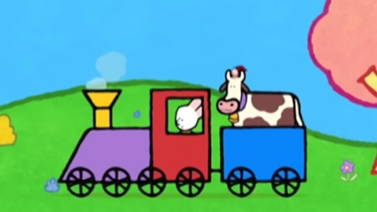 Мультфильмы для Малышей - Рисунки Тёмы - Нарисуй поезд - Мультики про паровозики