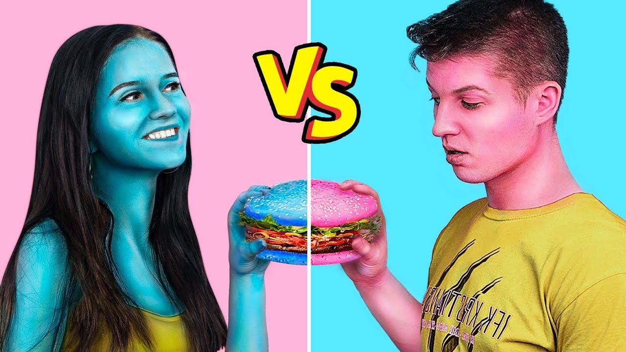24 часа одного цвета! Голубая еда против розовой еды – 11 идей!