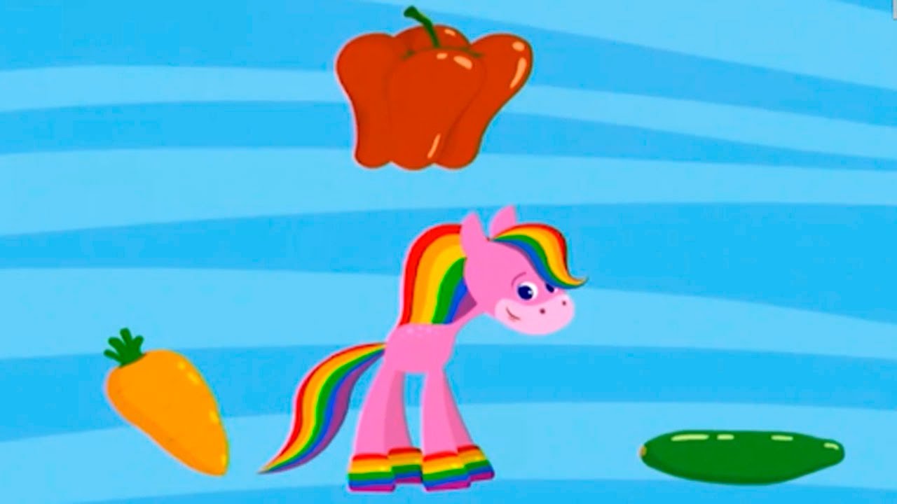 Мультфильмы для малышей BabyFirstTV - Лошадка Радуга, цвета для малышей