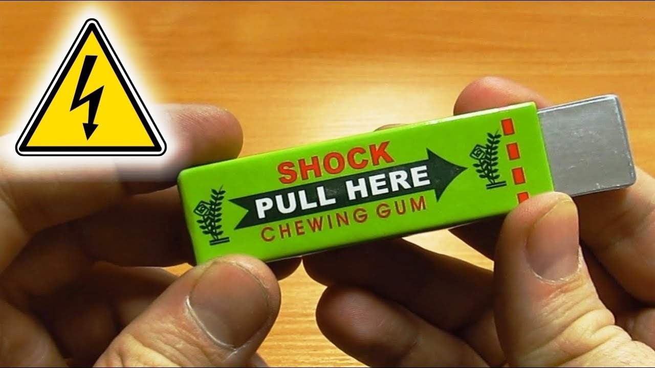 Жвачка шокер для приколов из Китая.  Shock chewing gum
