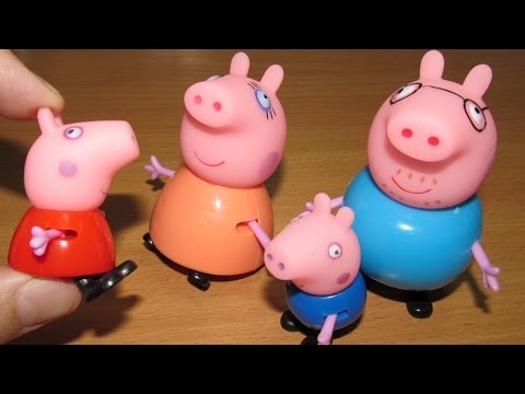 Свинка Пеппа и ее семья. Фигурки героев мультика из Китая. Peppa Pig toys.