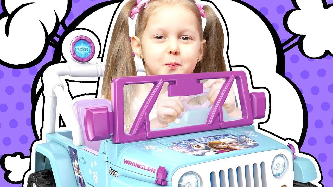ВЫИГРАЛА ДЖИП!!! Амелька поучаствовала в конкурсе и выиграла приз Машину Джип Frozen Видео для детей