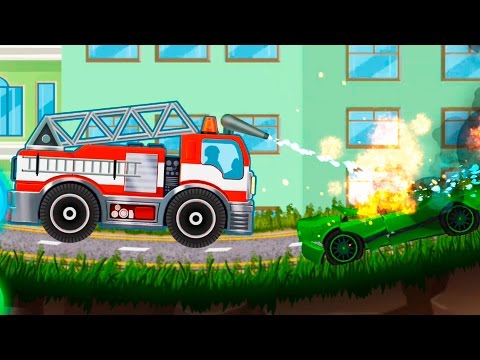 Мультфильмы для детей про пожарные машины - Работа пожарной службы.