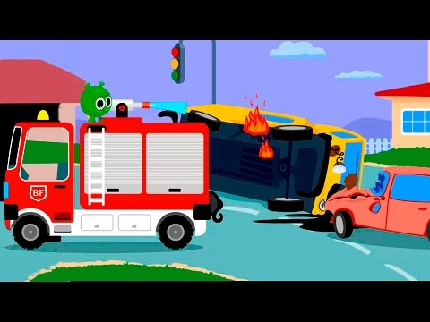 Мультики про машинки - Пожарный Би выполняет задания. Мультфильмы для детей Анимашка новые серии.