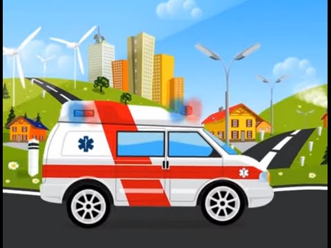 Мультфильмы про машинки - Полицейская машина Скорая помощь Пожарная машина для детей