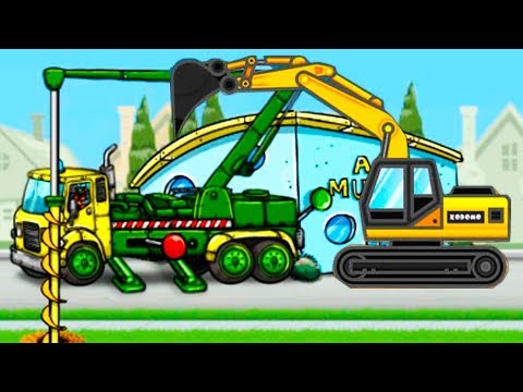 Мультики про машинки - видео игра для детей - Рабочие машины! Развивающий мультфильм 2019