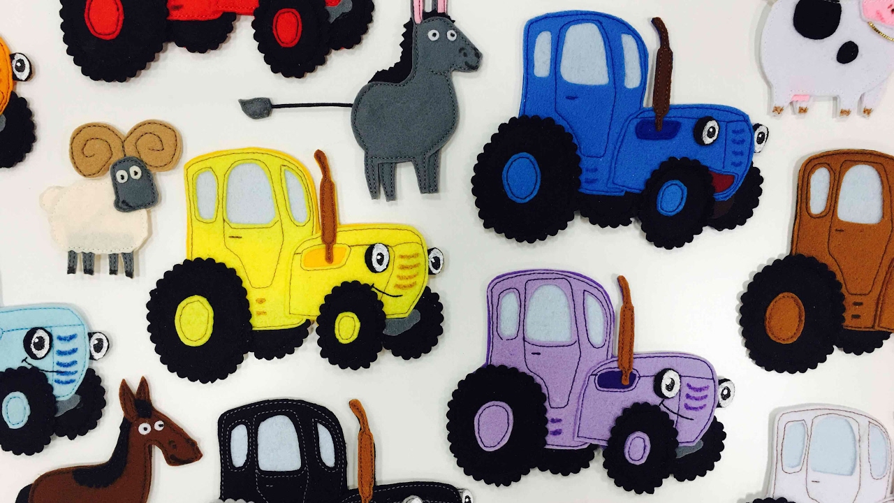 РАЗВИВАЙКА про Синий трактор - Мультик про животных и цвета для детей малышей