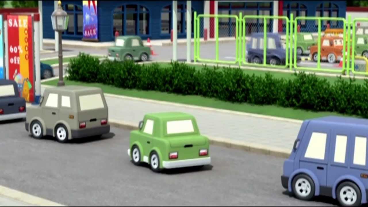 Робокар Поли - Правила дорожного движения - Как вести себя на парковке (мультфильм 14)