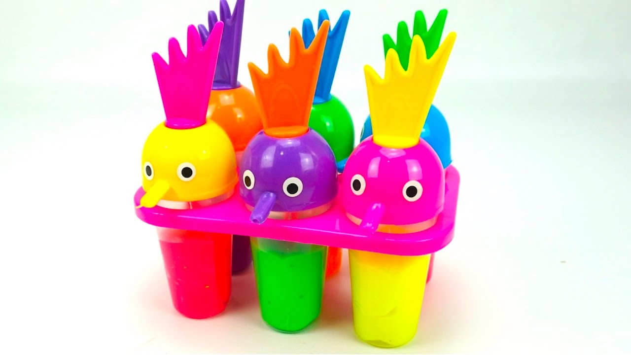 Сюрпризы и игрушки в разноцветных лизунах