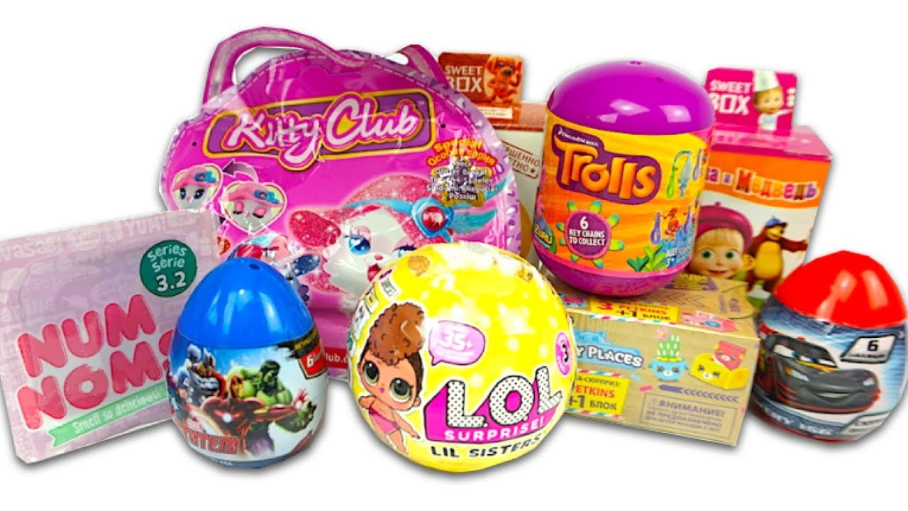 Сюрпризы и игрушки для детей. Распаковываем яйца и ЛОЛ пэтс