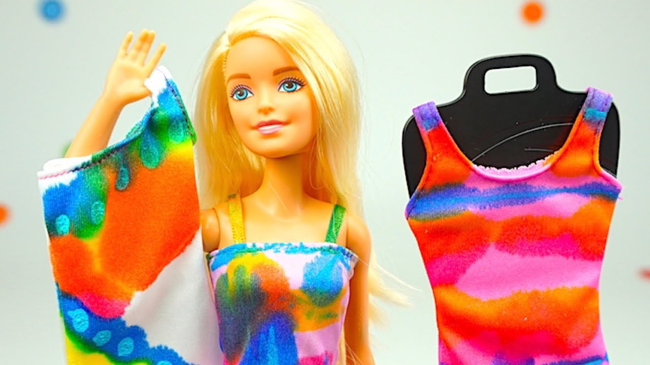Барби игрушка Дизайнер платьев, раскрашиваем платья