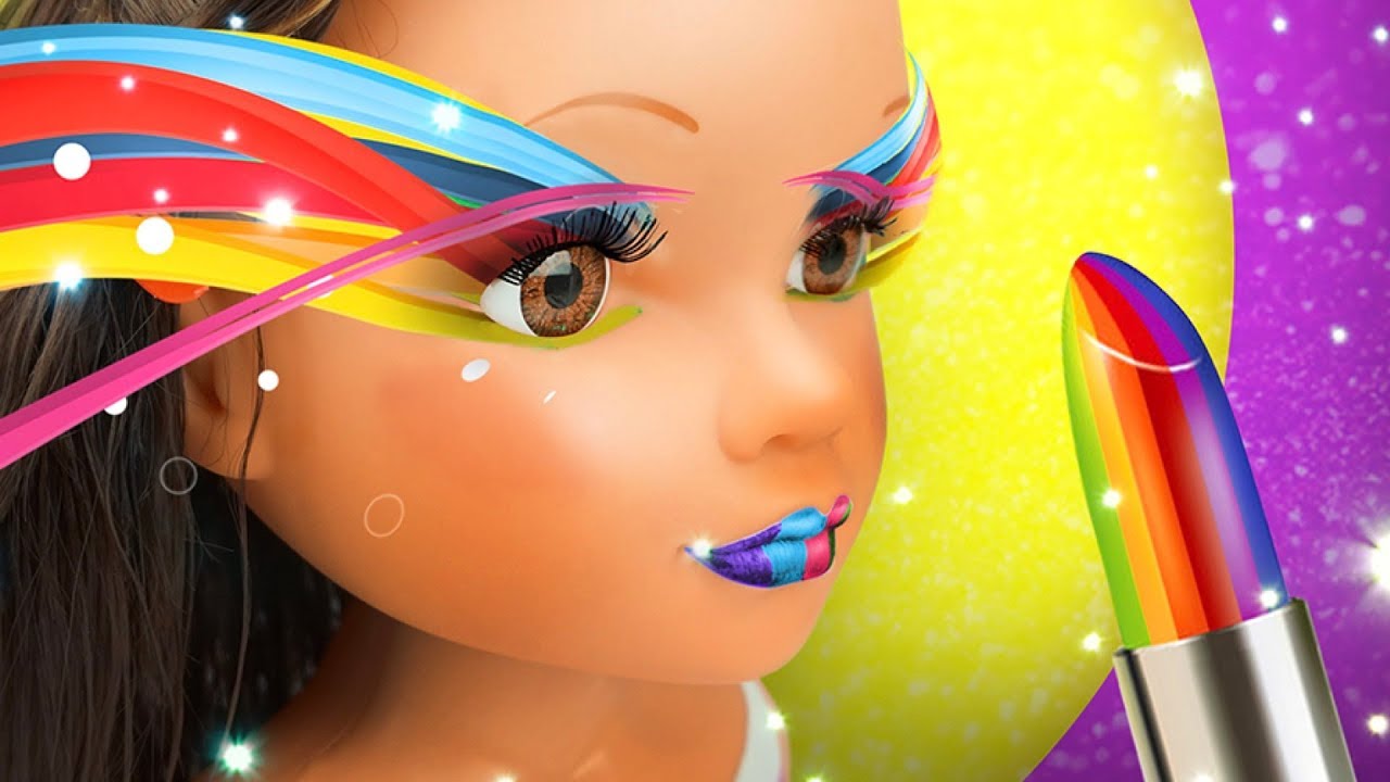 Видео для девчонок делаем макияж для куклы