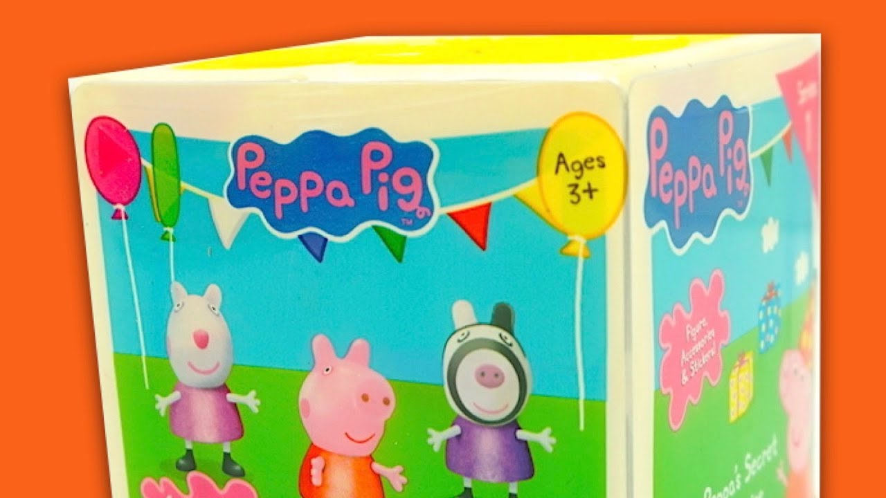 Свинка Пеппа коробка сюрпризы с игрушками внутри