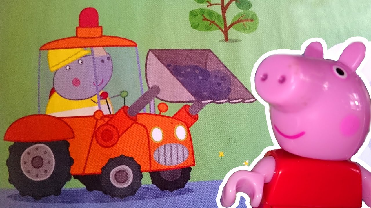 Мультфильм из игрушек. Маша читает журнал Peppa Pig