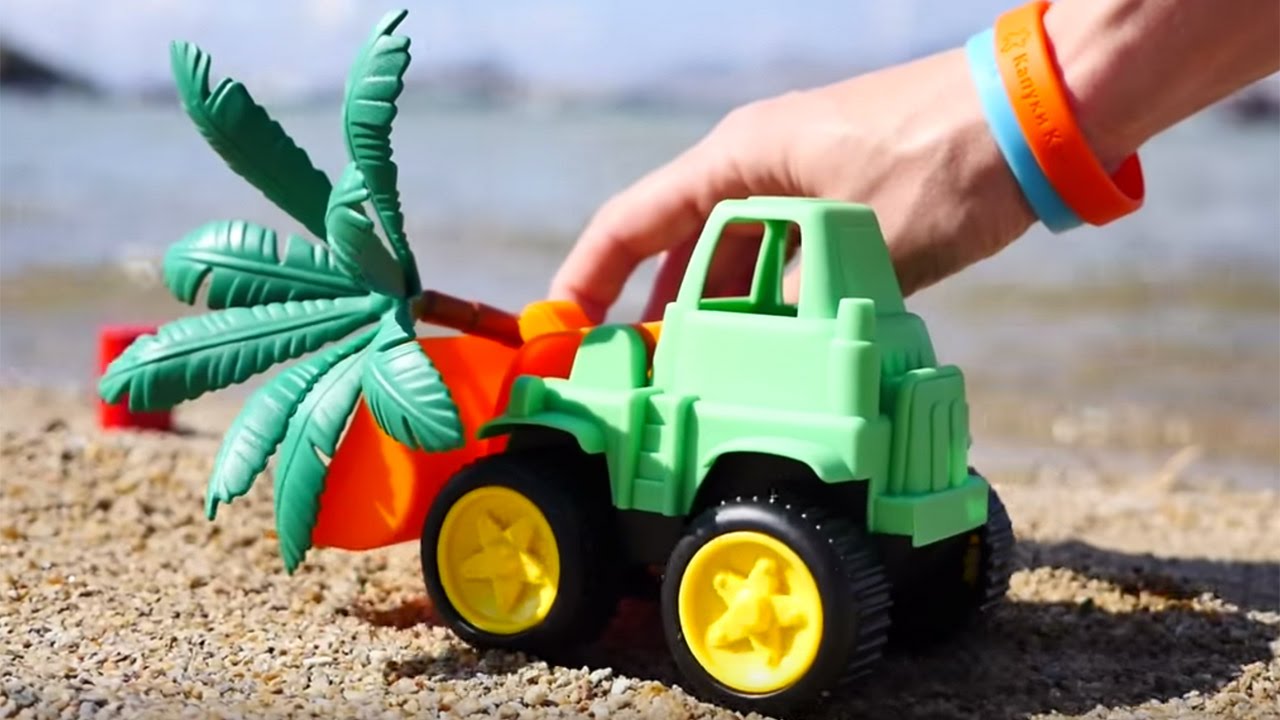 Развивающее видео про машинки -Учим цвета- машинки на пляже