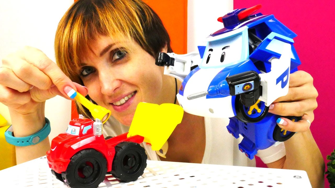 Машины Игрушки: Робокар Поли и Грузовичок Чак