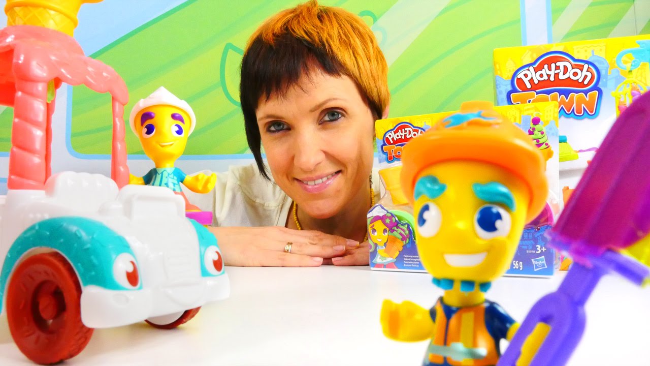 Плей До мороженое. Видео для детей. Маша и Play-Doh Town