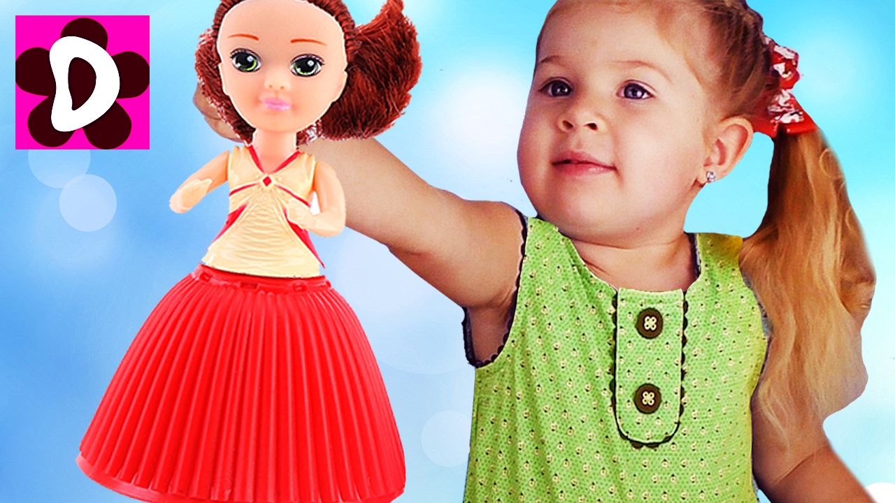 Диана делает обзор на КУКЛЫ СЮРПРИЗЫ Капкейки Видео для девочек про куклы