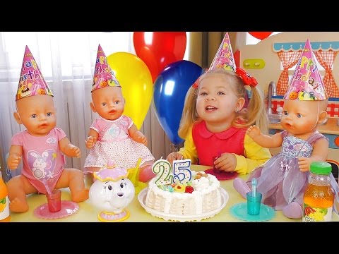 Празднуем День Рождение Куклы Беби Бон - МНОГО ПОДАРКОВ и Торт Видео для Детей