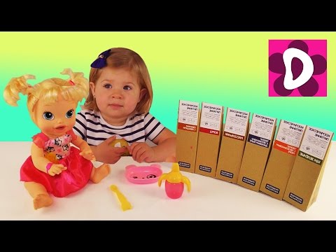 Диана кормит Куклу Baby Alive Космическое Питание Распаковка и Обзор