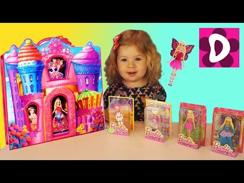 Распаковка игрушек Замок Куклы Барби Мини Игрушки Barbie Doll unboxing