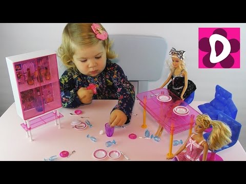 Распаковка Набора Барби Обед с Подружкой в Кафе Barbie Doll Set unboxing