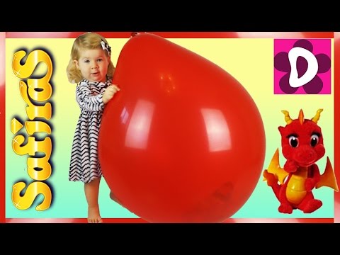 Спускаем Огромный ШАРИК с Сюрпризами Safiras Giant Balloons Surprise