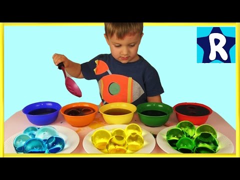 ★ Красим ОРБИЗ в Разные Цвета!!! Интересное видео для Детей ORBEEZ coloring Invisible Polymer Balls