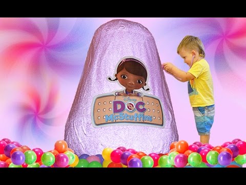 ★ Гигантское яйцо с сюрпризами ДОКТОР ПЛЮШЕВА Doc McStuffins GIANT Surprise EGG Disney Junior toys
