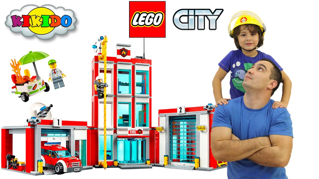 Лего Пожарная Станция 60110. Как пожарные тушат настоящий пожар. Lego City Fire Station.